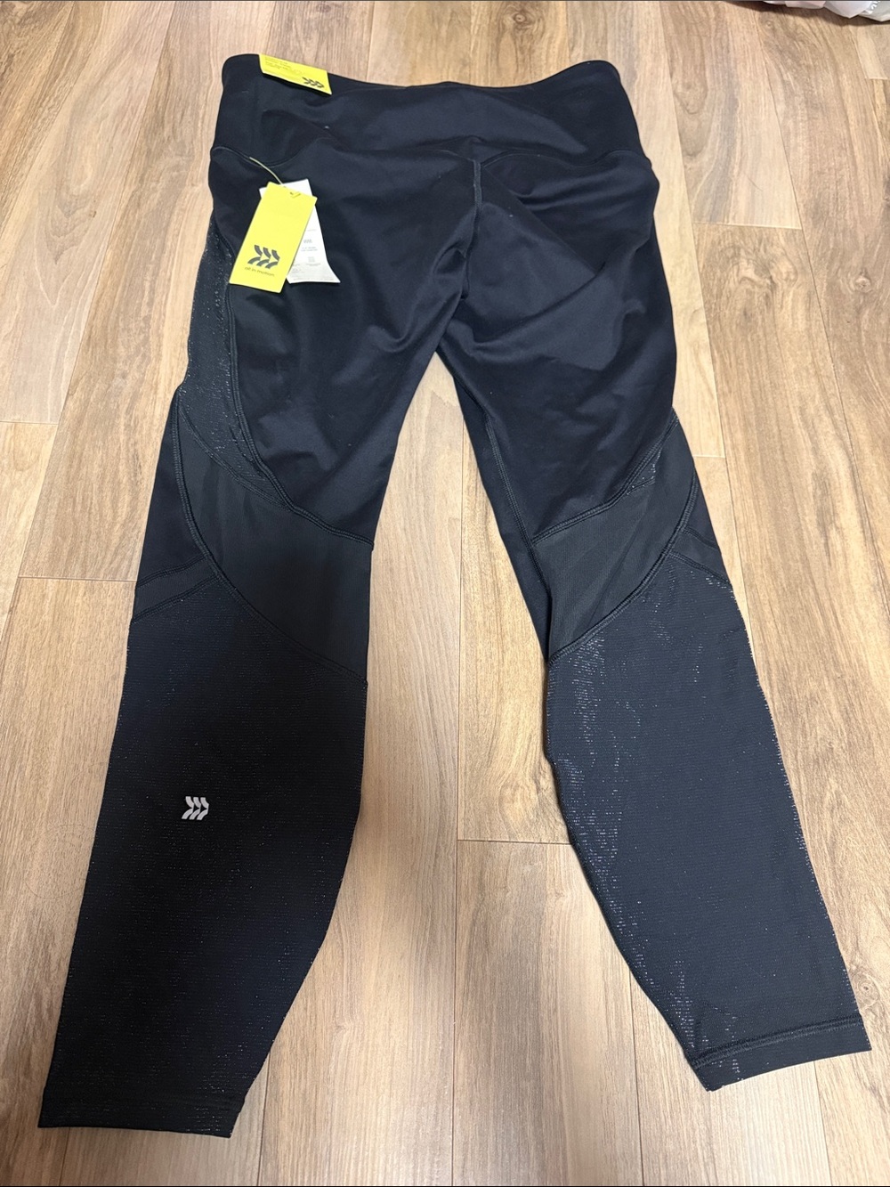 all in motion Black Performance Leggings with Reflective Accents